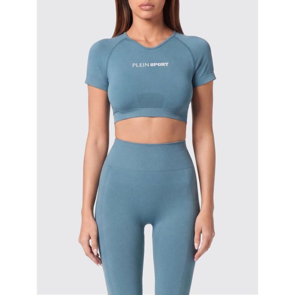 Plein Sport Top Woman Gnawed Blue
